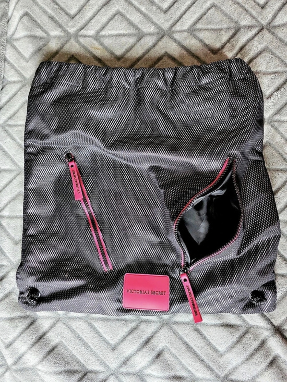 Victoria's Secret Black & Pink Backpack